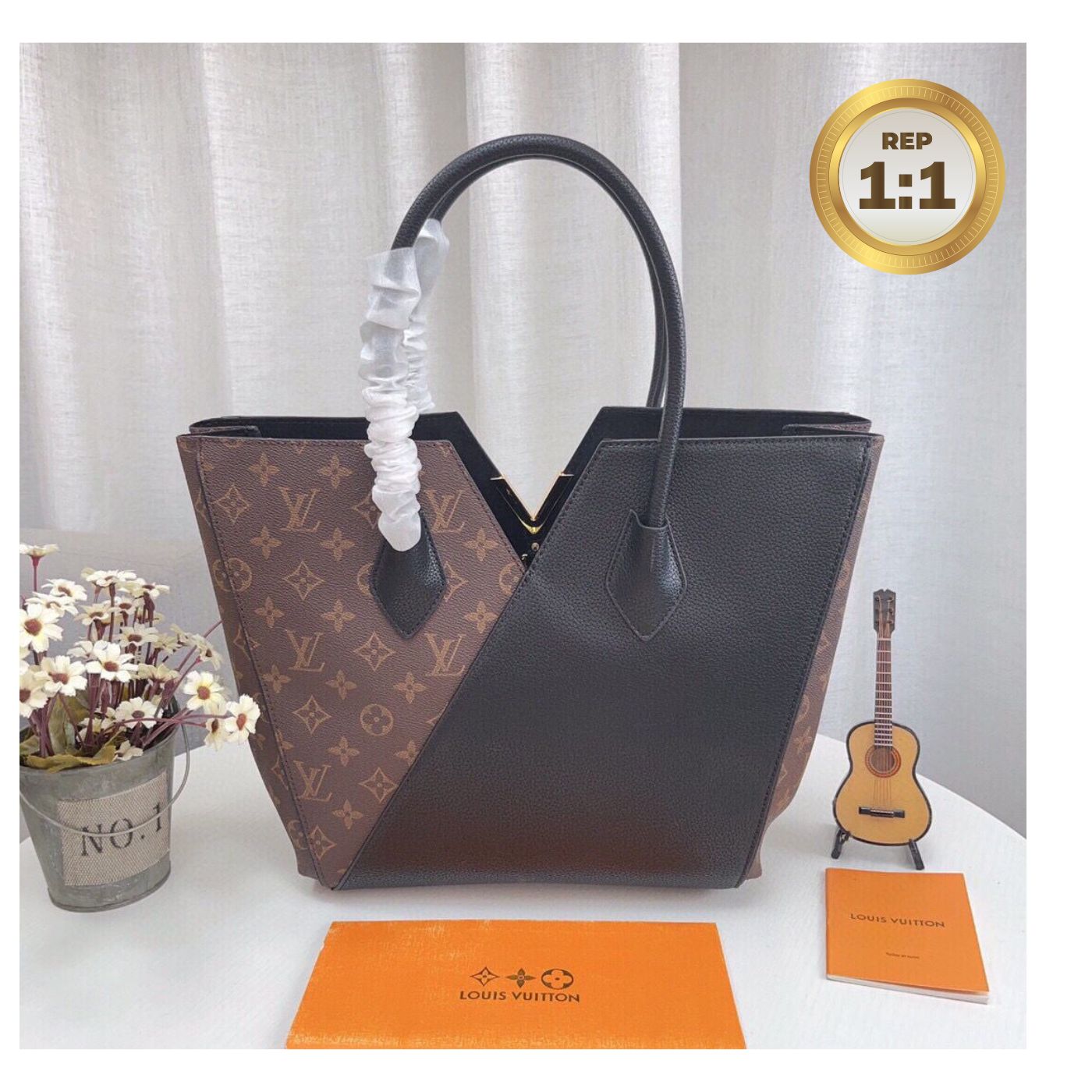 [REP 1:1] Louis Vuitton Kimono Tote Bag Brown For Women 39cm